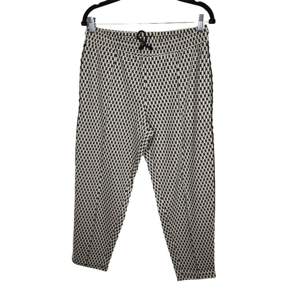 ASOS DESIGN skinny smart jacquard sweatpants in monochrome‎ Size Small